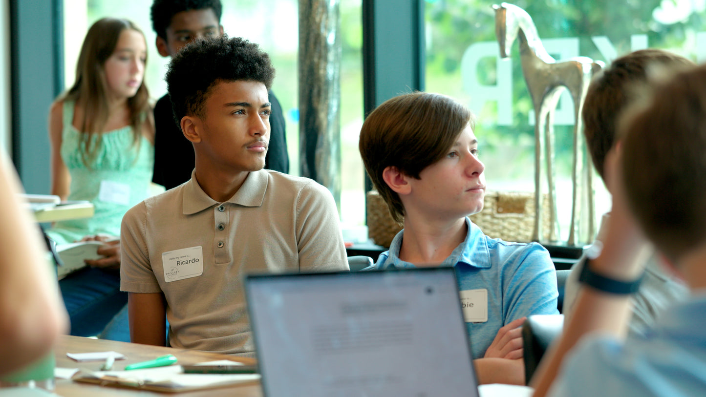 Student in a soft skills class