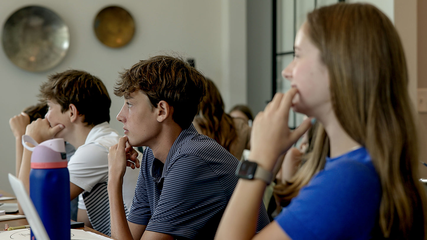 Teenage students in class