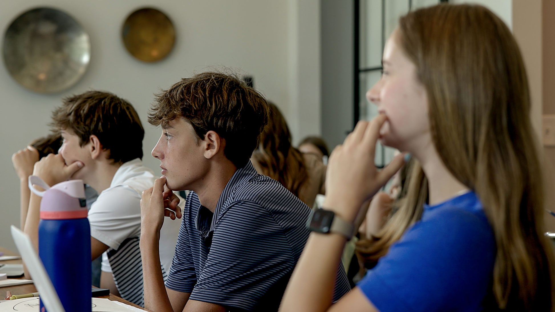 Teenage students in class